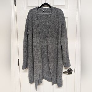 COS Womens Mohair Wool Long Line Open Gray Knit Cardigan Size Medium Lagenlook